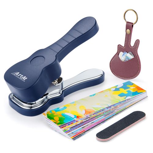 Guitar Pick Punch Kit – Bass Guitar Picks Puncher With 15 Pick Strips Medium Guitar Pick Maker Punch Kit Unique Guitar Lovers Gifts
