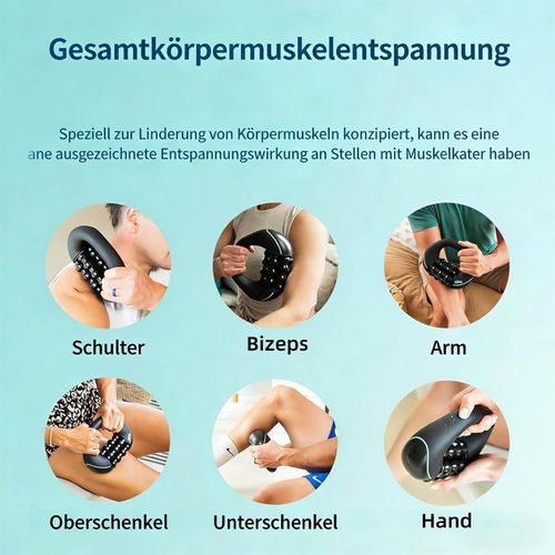 Electric Handheld Rolling Massager - Percussive Massager, Targeting Knots with Precision Deeply Relieve Muscle Soreness, 3 Levels 24 Massage Buttons for Gentle Heat Application
