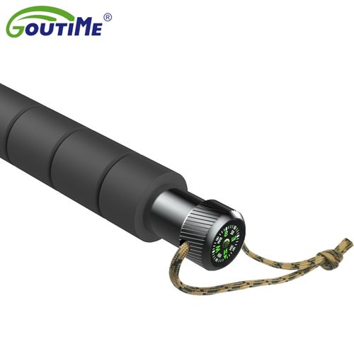 Trekking Pole Tactical Walking Stick, Multifunctional Lightweight Aircraft Aluminum Collapsible Survival Hiking Pole with Storage Bag for Women Men Seniors Camping Backpacking