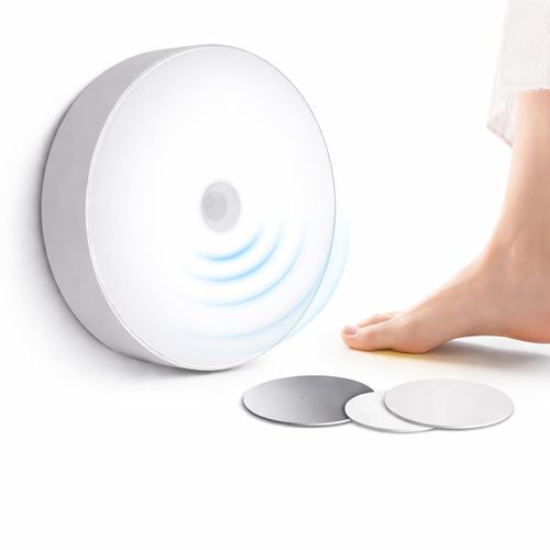LED Closet Lights Wireless Motion Sensor Puck Light, Newest Version USB Rechargeable Dimmer Step Light with Remote, Night Safe Lighting for Under Cabinet, Counter, Kitchen, Hallway, Stairs