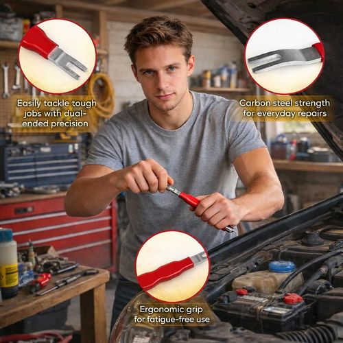 5PCS Automotive Electrical Disconnect Pliers Kit with Storage Case, High-Carbon Steel Connector Separator, Hose Clamp & Trim Clip Removal Tools, Professional Set for Auto Repair & Maintenance