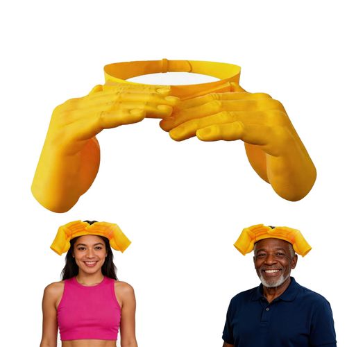 Hands Free Hand Shade Hat, Adjustable Funny Sun Visor Hat for Beach Travel Outdoor Activities & Photos