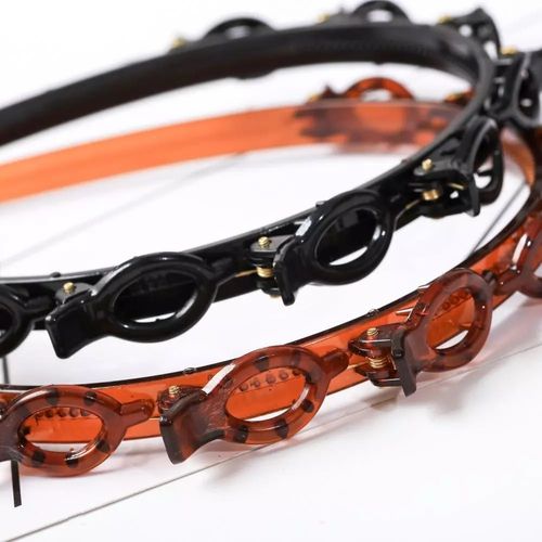 👧2pcs Double Bangs Hairstyle Hair Clips, Double Layer Twist Braid Headband Heidi Layer Hollow Braid Headband Alligator Clip Fashion Girls Braided Hairband