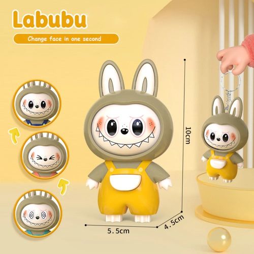 🔥2-pack: popular Labubu face-changing keychain doll pendant decompression toy