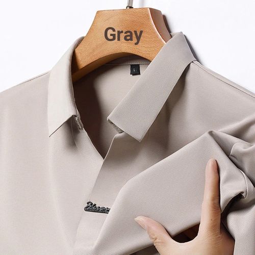 🔥SAVE 55%-2025 Fashion men's lapel breathable anti-wrinkle business T-shirt🔥