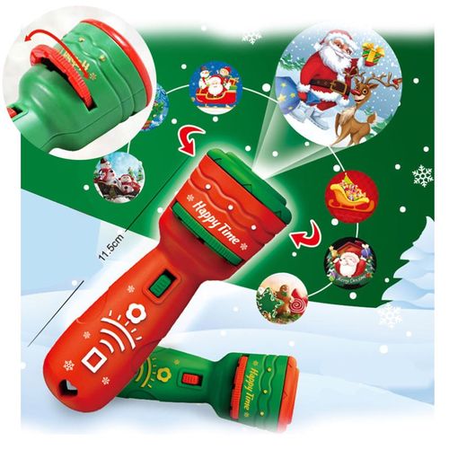 🎄🔥Christmas gift box: Children's Christmas Flashlight Projector, 24 Different Christmas Tree Santa Claus Christmas Image Projection Toy