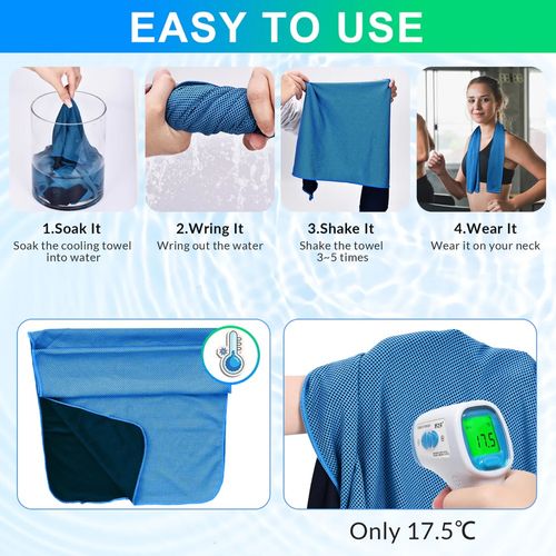 4 Pack！Cooling Towel,Soft Breathable Chilly Towel