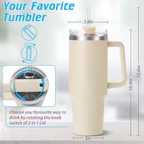 40oz Sublimation Blanks Tumblers Wholesale Bulk 40 oz Tumbler with Handle Cups with Lids and Straws Botella De Agua