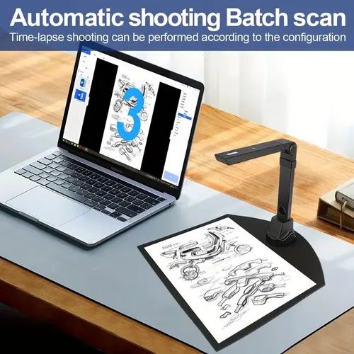 NETUM 8MP USB Scanner | A3-A4 Adjustable + OCR | USB-Powered