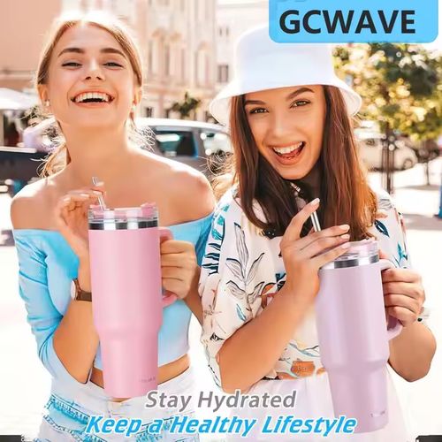 40oz Sublimation Blanks Tumblers Wholesale Bulk 40 oz Tumbler with Handle Cups with Lids and Straws Botella De Agua