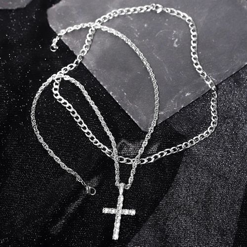 🔥🔥Easter Gift: Classic and Stylish Cross Diamond Pendant Necklace🔥🔥
