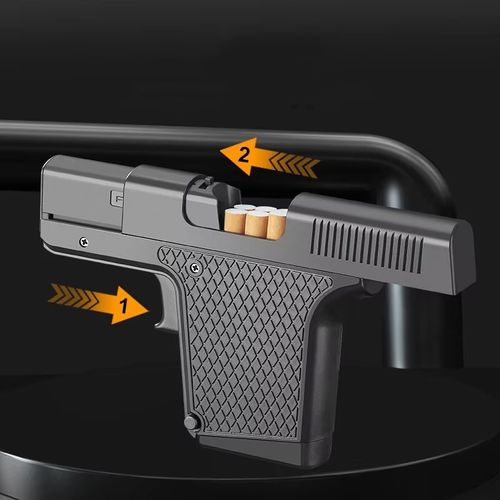 2025 Personalized cigarette case windproof inflatable gun-shaped lighter multifunctional cigarette case