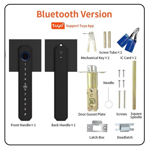 Fingerprint Door Lock,Smart Door knob,biometric Door Lock,with passcode keypad keyless Entry Door Handle (Black)