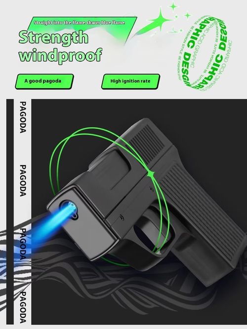 2025 Personalized cigarette case windproof inflatable gun-shaped lighter multifunctional cigarette case