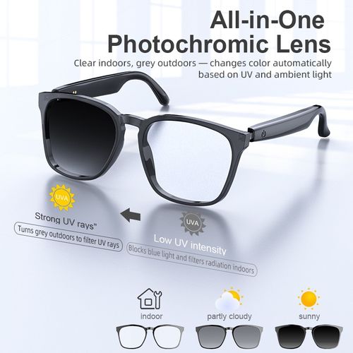 🔥AI translation smart glasses & light-changing multifunctional driving glasses Bluetooth wireless hands-free calling