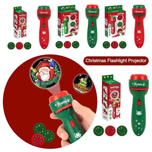 🎄🔥Christmas gift box: Children's Christmas Flashlight Projector, 24 Different Christmas Tree Santa Claus Christmas Image Projection Toy