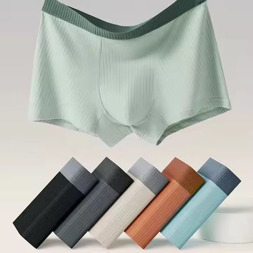 🔥🔥2 Pack-2025 Cotton Antibacterial Crotch Teen Boys Trendy Personality Boxer Shorts🔥🔥