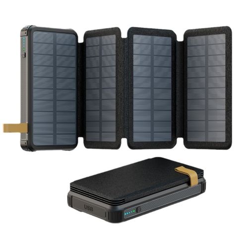 2025 New Triple-Proof Folding Solar Power Bank with Lighting
