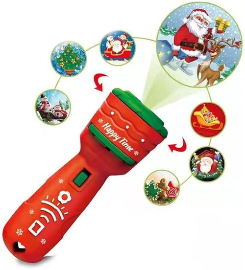 🎄🔥Christmas gift box: Children's Christmas Flashlight Projector, 24 Different Christmas Tree Santa Claus Christmas Image Projection Toy