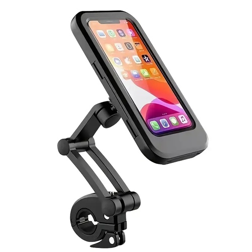 4-in-1 All-Terrain Phone Mount | Waterproof Shockproof Design | Bikes or ATVs or Strollers or Carryall