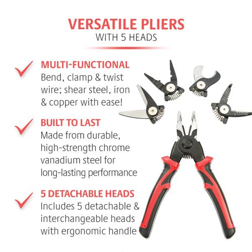 🧰Versatile Pliers with 5 Heads🧰