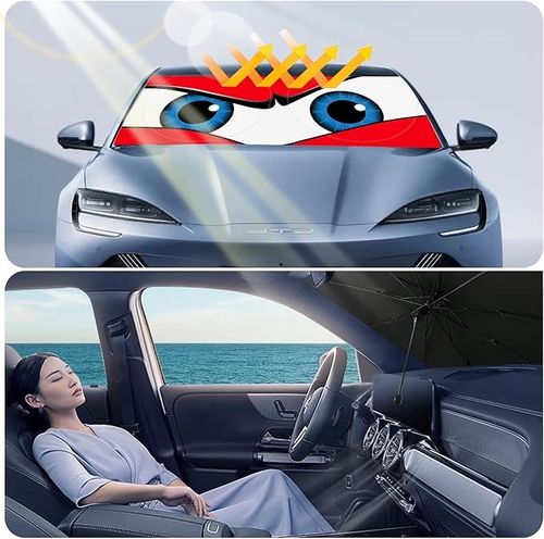 🔥Hot Pixar Cars Lightning Front Car Windshield Sun Shade