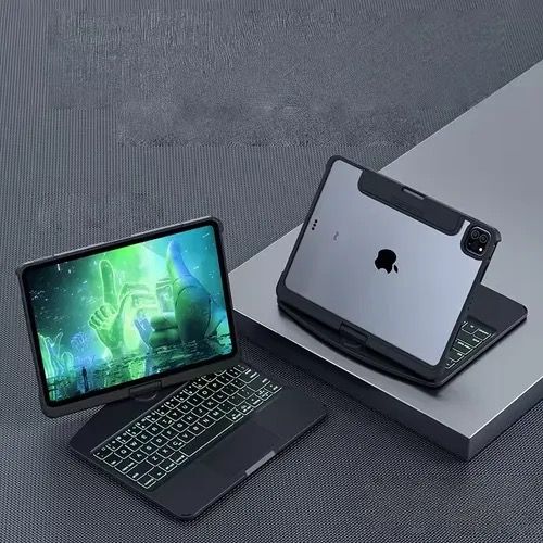 360 Rotation Keyboard iPad Air5 Pro 11 Magnetic Case Auto Sleep Wake Silent Mechanical Keys Office Study Travel