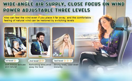🧊🌬️Car seat cooling fan with 3 speeds fast cooling mini fan