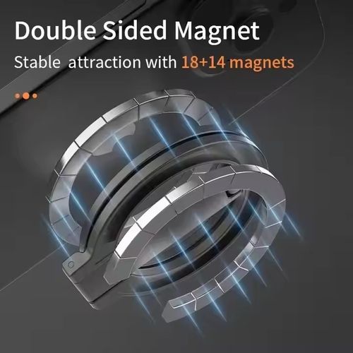 Foldable Double-Sided Magnetic Phone Ring Holder for Kickstand Magnet Grip for iPhone 16 15 14 Huawei Phone Stand Holder
