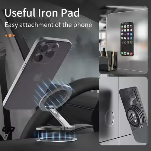 Foldable Double-Sided Magnetic Phone Ring Holder for Kickstand Magnet Grip for iPhone 16 15 14 Huawei Phone Stand Holder