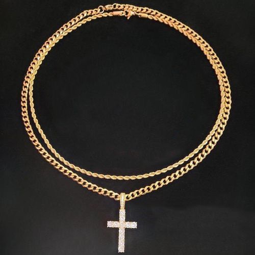 🔥🔥Easter Gift: Classic and Stylish Cross Diamond Pendant Necklace🔥🔥