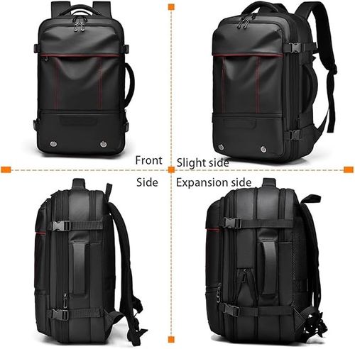🎒60L Expandable Backpack with Air Pump Vacuum Compression Air Bag Backpack for Men and Women Business Backpack Schoolbag