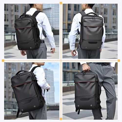 🎒60L Expandable Backpack with Air Pump Vacuum Compression Air Bag Backpack for Men and Women Business Backpack Schoolbag