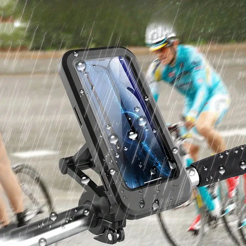 4-in-1 All-Terrain Phone Mount | Waterproof Shockproof Design | Bikes or ATVs or Strollers or Carryall