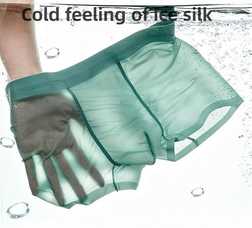 2025 Men's ice silk underwear quick-drying seamless boxer briefs breathable sports
