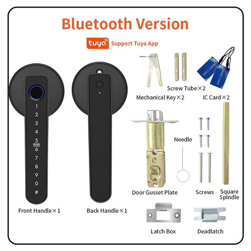 Fingerprint Door Lock,Smart Door knob,biometric Door Lock,with passcode keypad keyless Entry Door Handle (Black)