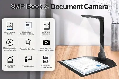 NETUM 8MP USB Scanner | A3-A4 Adjustable + OCR | USB-Powered