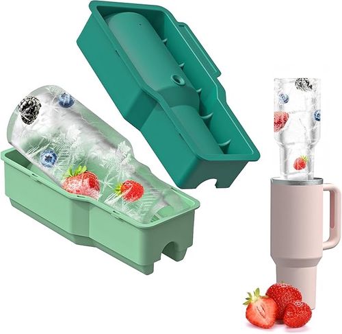 Two-hole 40 OZ Stanley Ice Bullies Cup Ice Cube Mold One-piece Stanley Ice Cube Mold with Cover Easy Demoulding