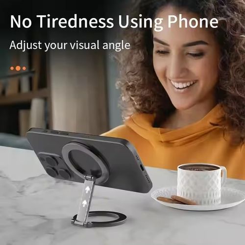 Foldable Double-Sided Magnetic Phone Ring Holder for Kickstand Magnet Grip for iPhone 16 15 14 Huawei Phone Stand Holder