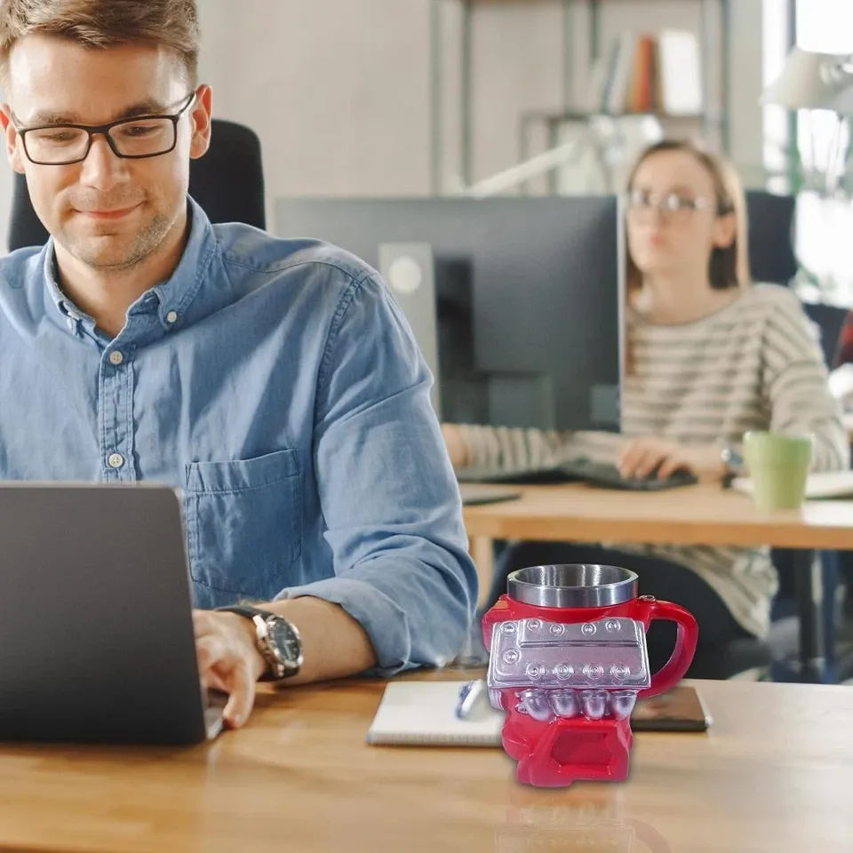 The 2026 V8 engine stainless steel insulated mug