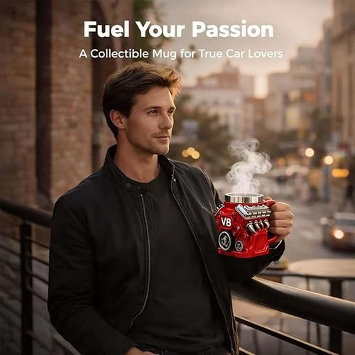 The 2026 V8 engine stainless steel insulated mug