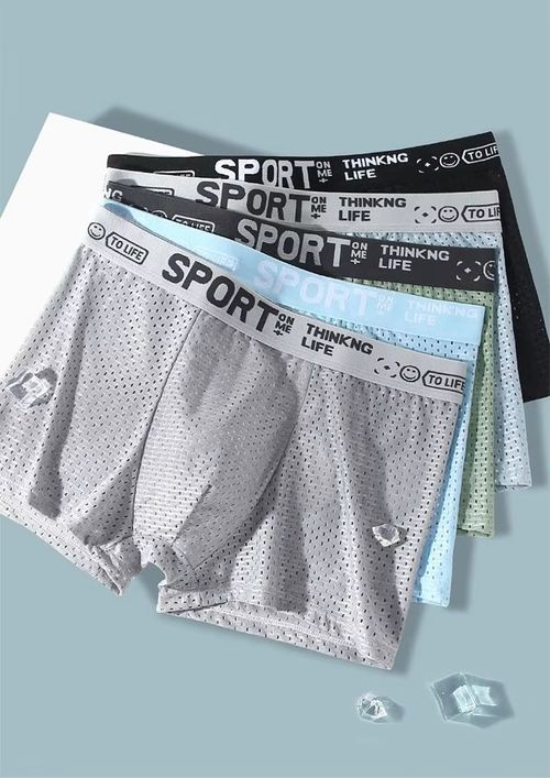 🔥🔥2 Pack Men's Breathable Mesh Briefs, Letter Print, Ultra-Thin Quick Dry, Seamless Boxer Briefs🔥🔥