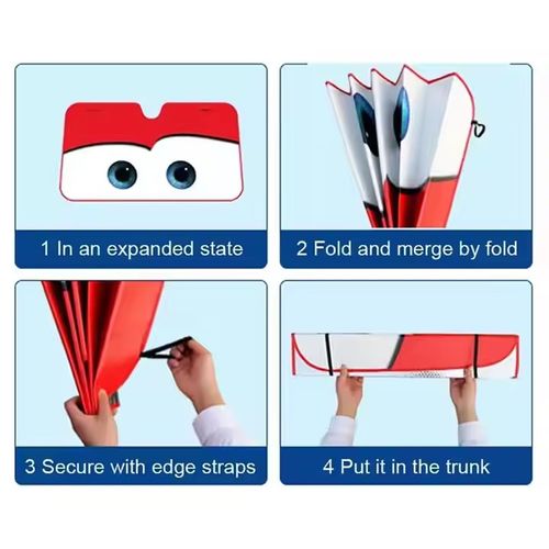 🔥Hot Pixar Cars Lightning Front Car Windshield Sun Shade