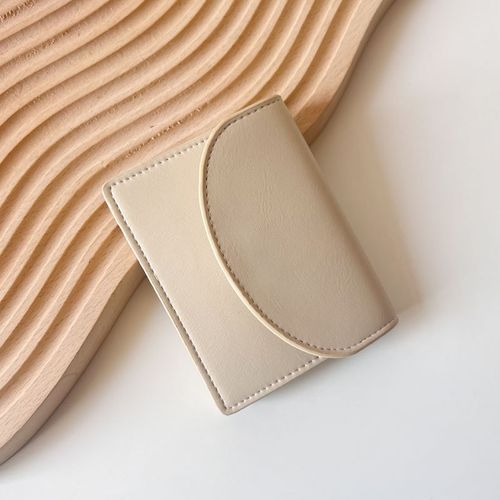 New women's coin purse ins students, solid color simple card holder multi-function lipstick bag large capacity wallet