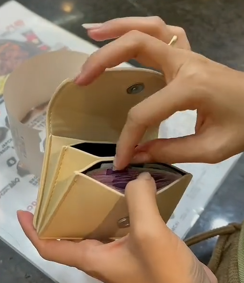 New women's coin purse ins students, solid color simple card holder multi-function lipstick bag large capacity wallet