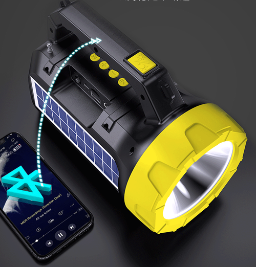 Solar outdoor audio bluetooth speaker wireless card creative multi-function flashlight portable speaker (rechargeable)