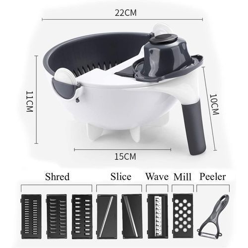 Smart 9-in-1 Vegetable Cutter Slicer - White