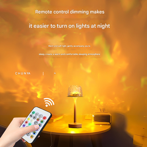 High-foot water ripple atmosphere table lamp romantic interest gift projection remote control night light couple gift