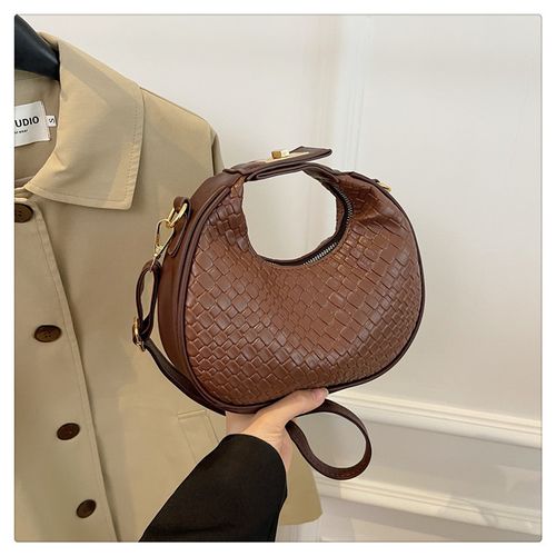 Retro handbag shoulder messenger bag women 2025 spring new style fashion simple casual trendy western style crescent bag