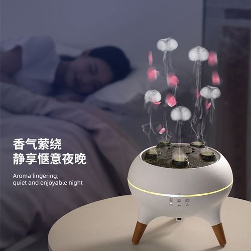 Volcano dynamic spit circle humidifier household silent essential oil plug-in aromatherapy machine colorful lights